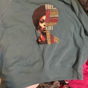 Women's Blue Graphic Sweatshirt cute sweatshirt can style very easily